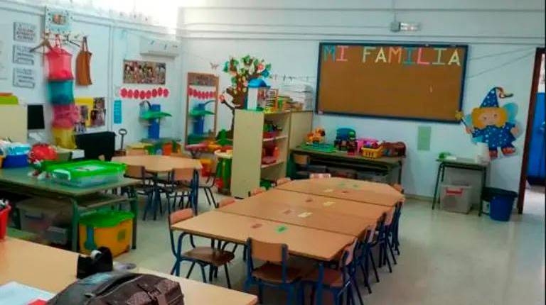 <i>Imagen de archivo de un aula de un colegio. / Europa Press.</i>