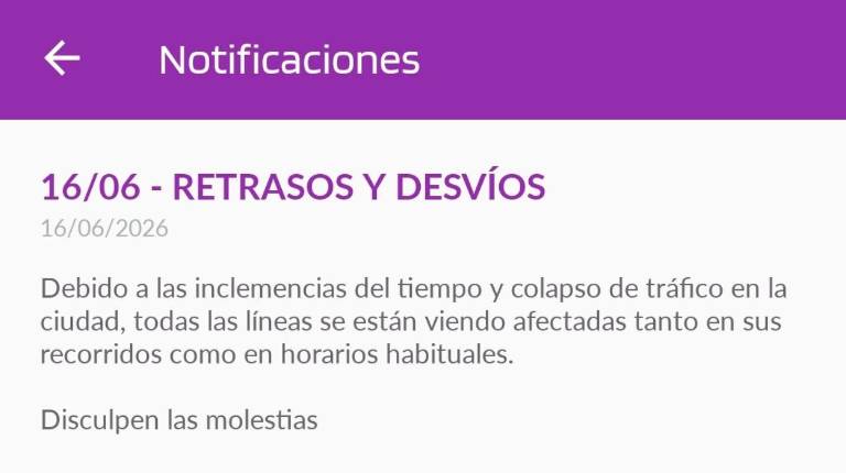 <i>Mensaje enviado desde la aplicación del servicio de autobús urbano en Jaén.</i>