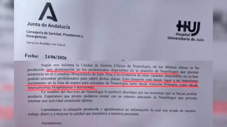 <i>Respuesta a una queja vinculada al servicio de Neurología. / PSOE.</i>