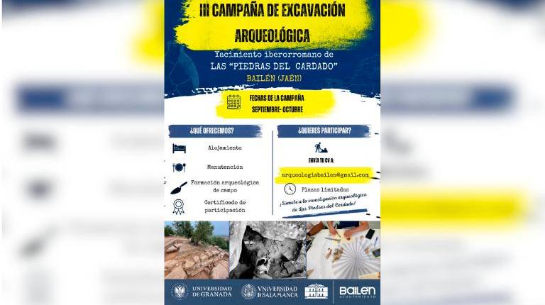 Bailén convoca la III Campaña de Excavación Arqueológica en el yacimiento de “Las Piedras del Cardado”
