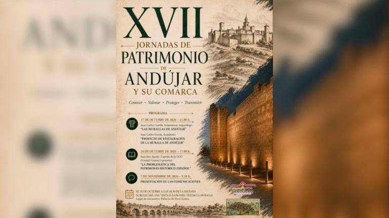 <i>Cartel de las XVII Jornadas del Patrimonio de Andújar. / Ayuntamiento de Andújar. </i>