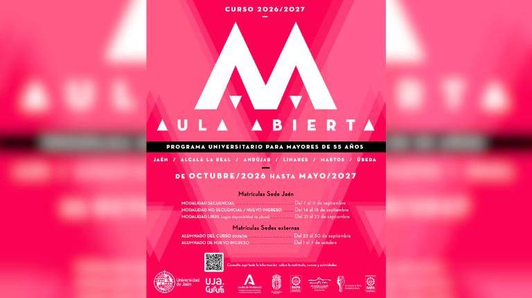Inicio del plazo de inscripción para el curso 2026/2027 del Aula Abierta de la UJA