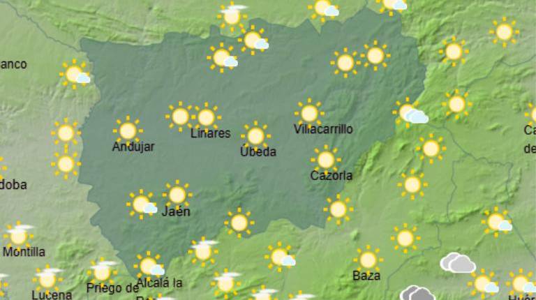 <i>Mapa de las temperaturas a miércoles 9 de septiembre. / Aemet. </i>