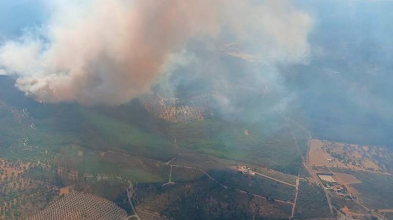 <i>El incendio desde vista aérea. / Plan Infoca. </i>