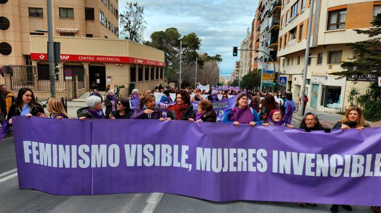 <i>Cabecera de la manifestación del 8M. / Europa Press. </i>