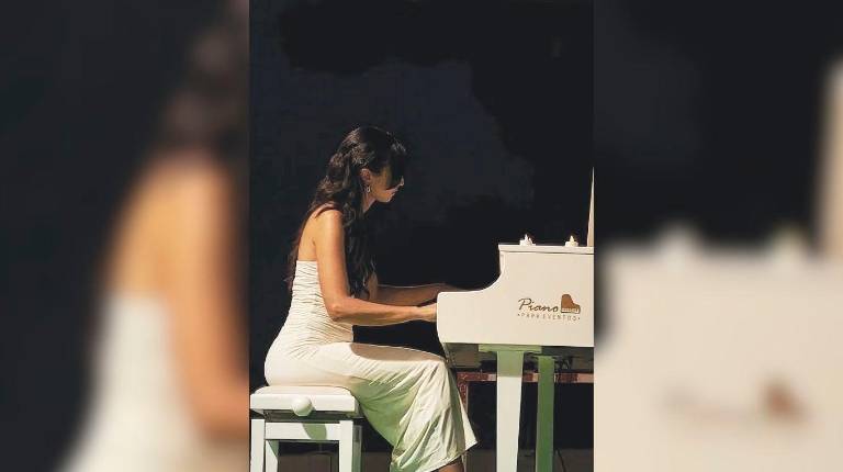 <i>La pianista Alba Fajardo.</i>
