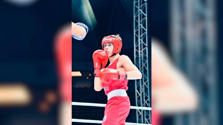 <i>Manuel Bueno se mostró firme en el combate de semifinales. / Sugar Ray.</i>