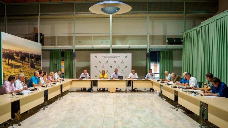 <i>Mesa de interlocución agraria presidida por el consejero de Agricultura, Ramón Fernández-Pacheco. / Europa Press. </i>