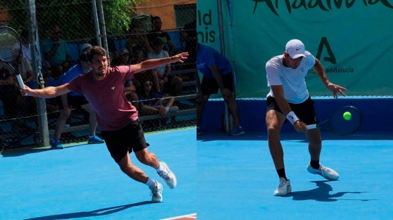 <i>Joao Domingues y Pablo Martínez, quienes se enfrentarán en la pista este domingo, a partir de las 11:30 horas</i>