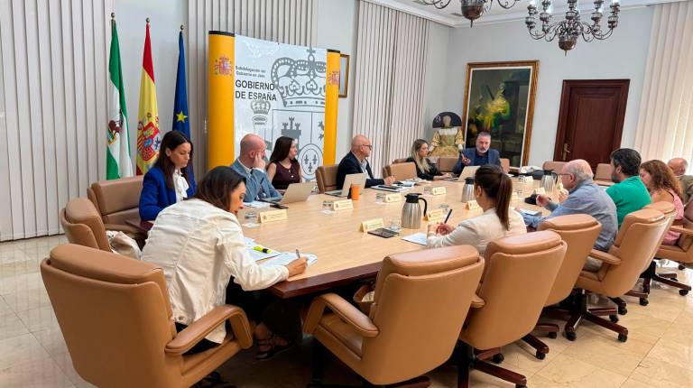 <i>Comisión de asistencia al Subdelegado del Gobierno en Jaén, Manuel Fernández. / Subdelegación del Gobierno en Jaén. </i>