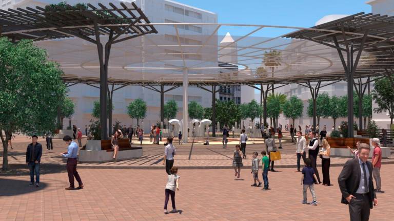 <i>Así quedará la nueva Plaza de la Constitución, un espacio sin obstáculos, diáfano y con más zonas de sombra concebido para la convivencia.</i>