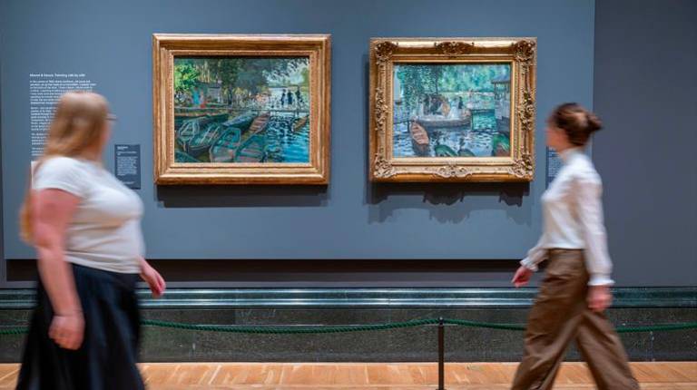 <i>Cuadros de Monet y Renoir en un museo de Londres, donde se abrirá una importante exposición el próximo 3 de octubre. / Europa Press. </i>