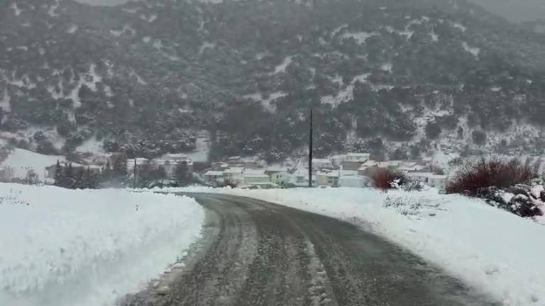 Nieve en las aldeas de Santiago-Pontones: Así llegamos a El Cerezo