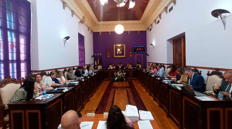<i>Pleno del Ayuntamiento de Jaén, a 29 de junio. / F. Gaitán / Diario JAÉN.</i>