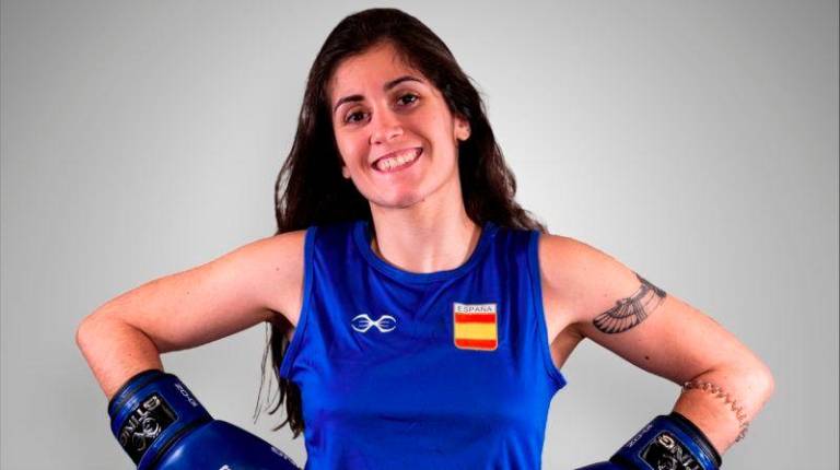 <i>Marta López del Árbol, boxeadora jiennense de la selección española. / FEB.</i>