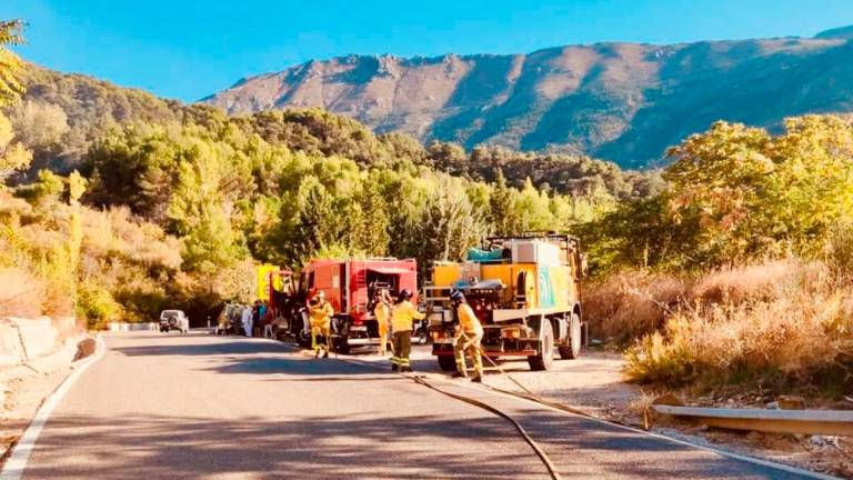 Incendio forestal en Los Villares