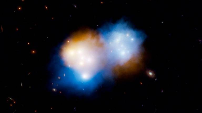 Una colisión gigante separa la materia oscura de la materia normal