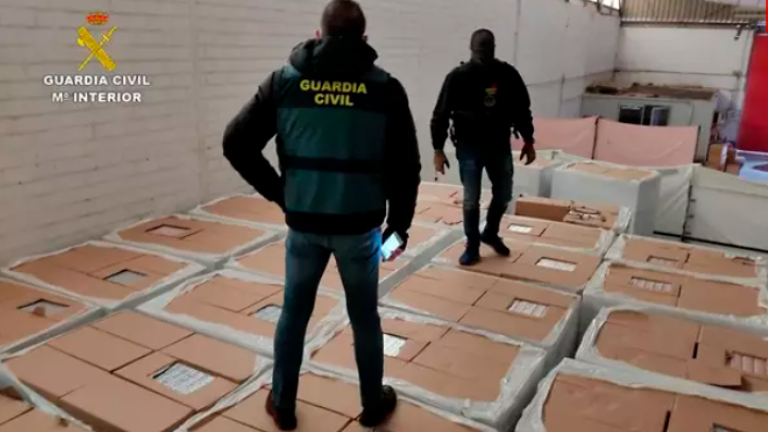 Incautadas 494.500 cajetillas de tabaco falsificado valoradas en 2,17 millones de euros