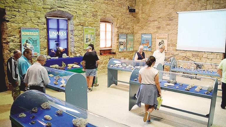 Muestra de minerales en el museo minero