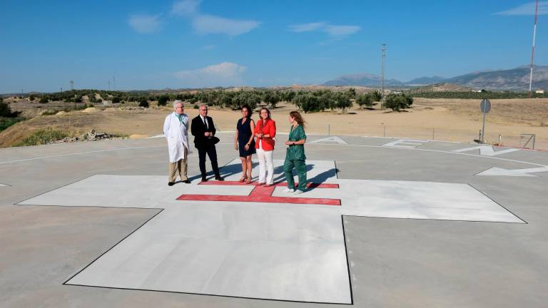 Casi listo el helipuerto del Hospital de Jaén que permitirá vuelos nocturnos
