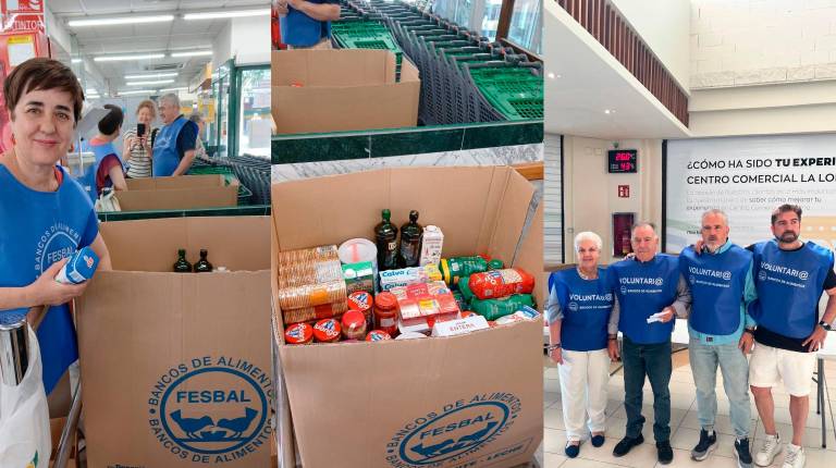 <i>Voluntarios en el primer día de la Recogida Primavera 2026 en el Carrefour de Jaén. / Fundación Banco de Alimentos Jaén.</i>