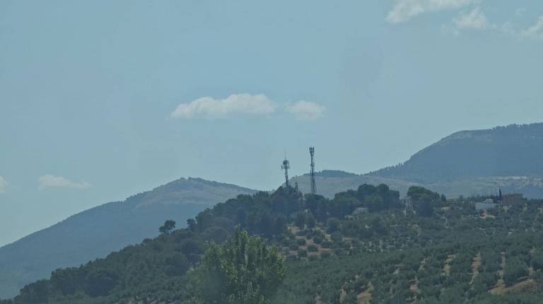 <i>Monte Calvario, donde están situadas las antenas. </i>