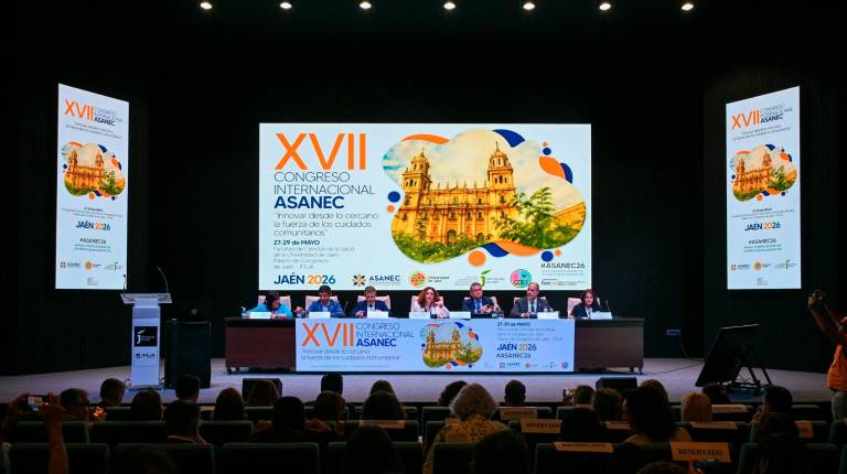<i>Acto inaugural del Congreso Internacional de la Asociación Andaluza de Enfermería Familiar y Comunitaria (Asanec), que se celebra en Jaén. / Ángel Díaz / Europa Press.</i>