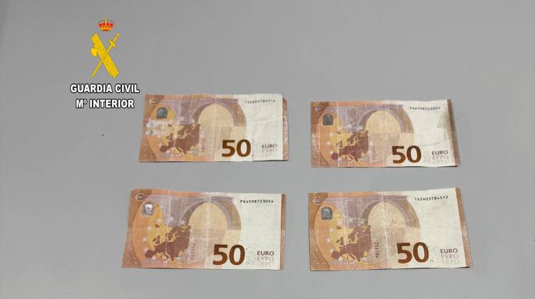 <i> Imagen de archivo de unos billetes falsos. Archivo. / Policía Nacional.</i>
