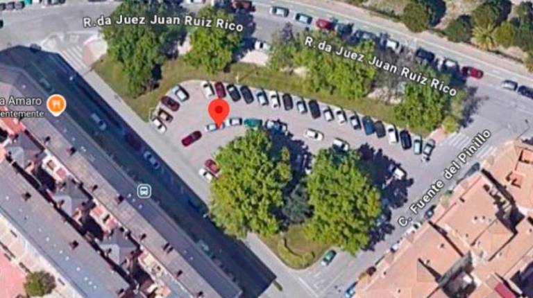 <i>Ubicación donde se instalará la estación de carga. / Ayuntamiento de Jaén.</i>