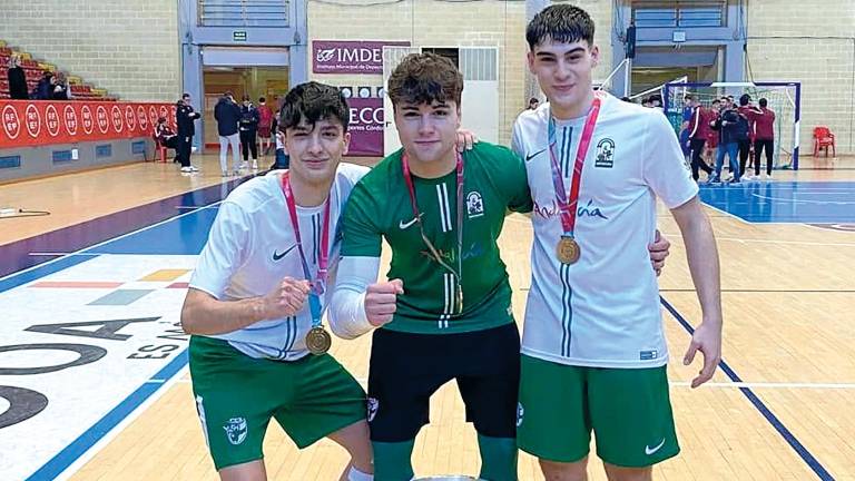 Tres diamantes del fútbol sala con sello jiennense