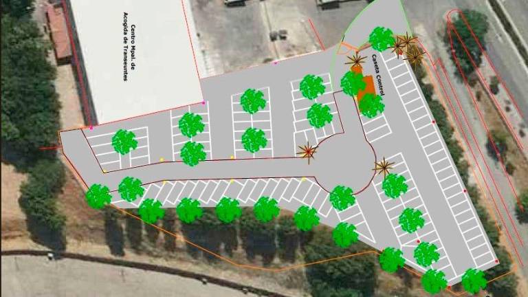 Plano de los nuevos aparcamientos en el Recinto Ferial Alfonso Sánchez Herrera de Jaén. / Ayuntamiento de Jaén.