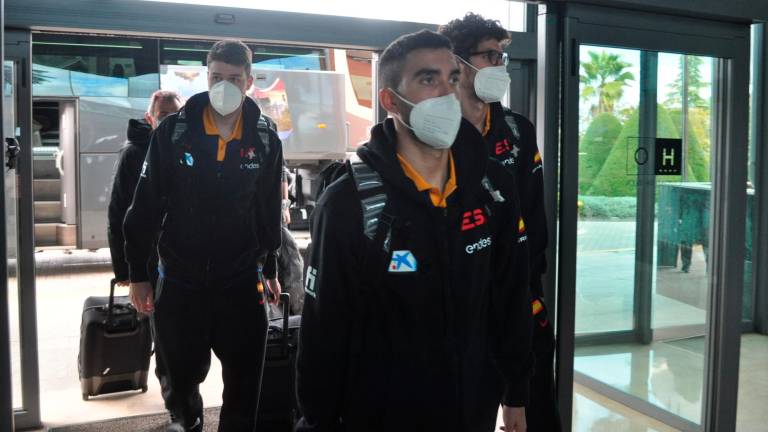 Las imágenes de la Selección española a su llegada a Jaén
