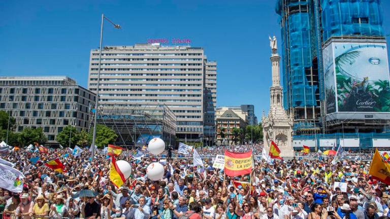 Protestas en Madrid en contra de la ley del aborto