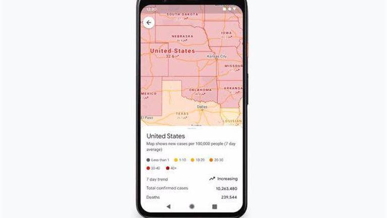 Google Maps mostrará el número de contagiados en una zona determinada
