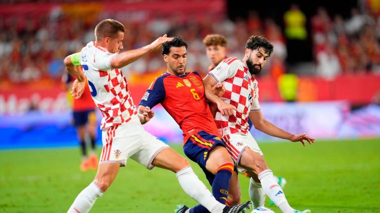 <i>Mikel Merino durante el partido. / Europa Press.</i>