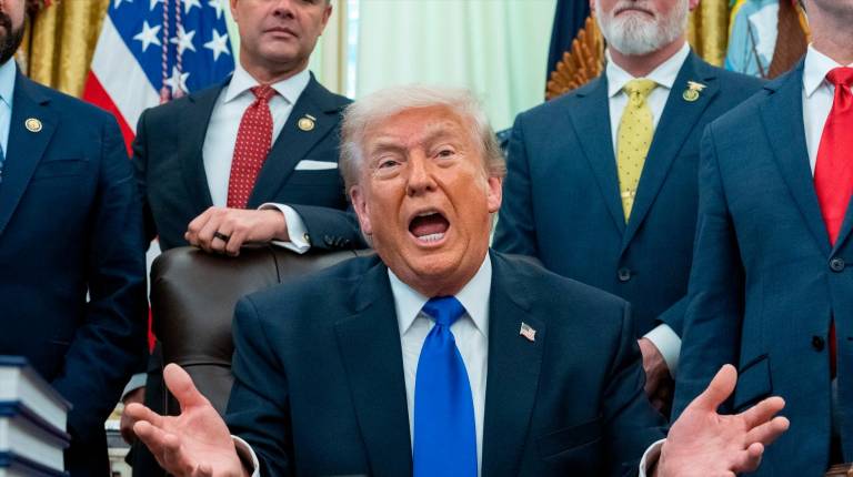 <i>Donald Trump, durante un acto en la Casa Blanca el pasado jueves. / Aaron Schwartz / Contacto / Europa Press.</i>
