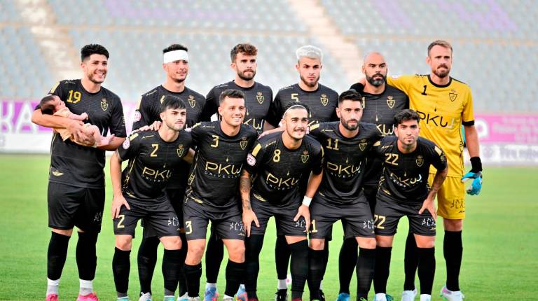 <i>Formación del Real Jaén que jugó el Trofeo del Olivo en 2023. / Juande Ortiz.</i>