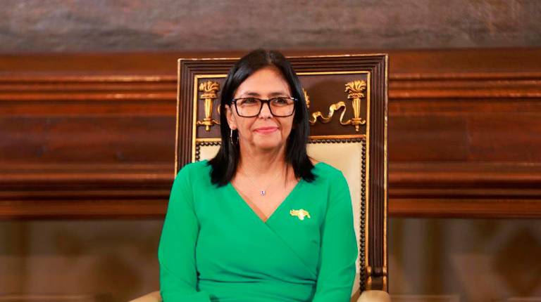 <i>La presidenta encargada de Venezuela, Delcy Rodriguez. Archivo.</i>