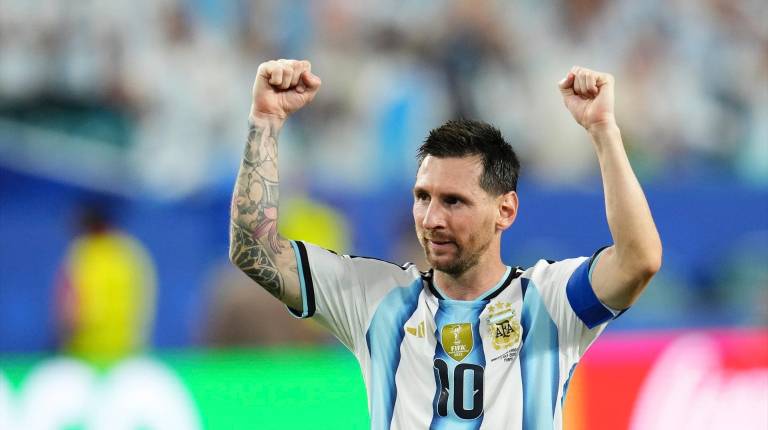 <i>Messi celebrando el pase a octavos de final de la Copa del Mundo. / Europa Press. </i>
