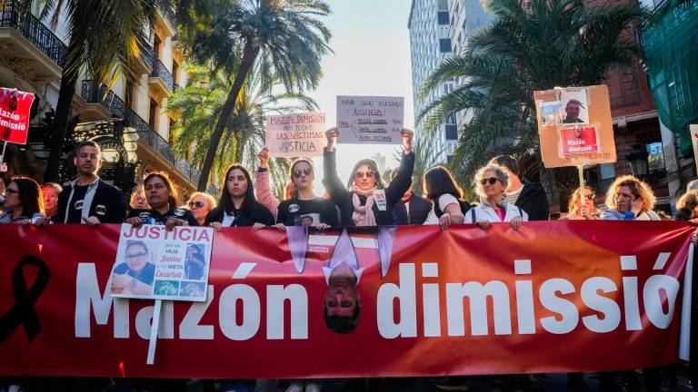 Nueva manifestación en Valencia para exigir la dimisión de Mazón