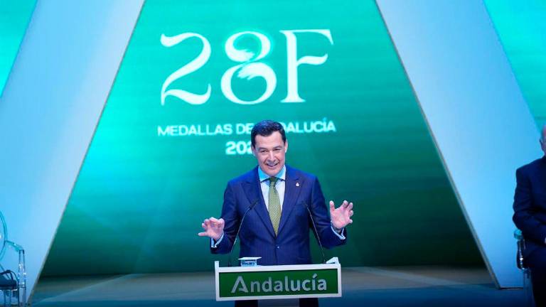 Así fue el discurso del 28-F de Juanma Moreno: Emoción, unidad y defensa de la concordia