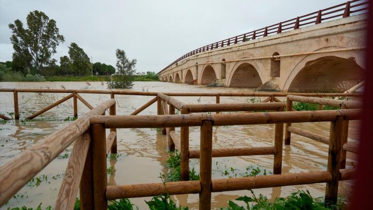 La crecida del río Guadalete provoca nuevos desalojos en Jerez