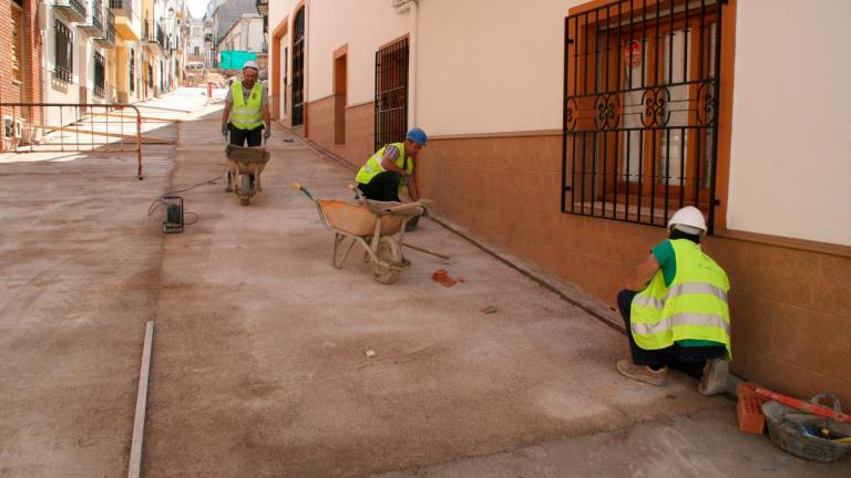 Obras de remodelación de la calle Jaén