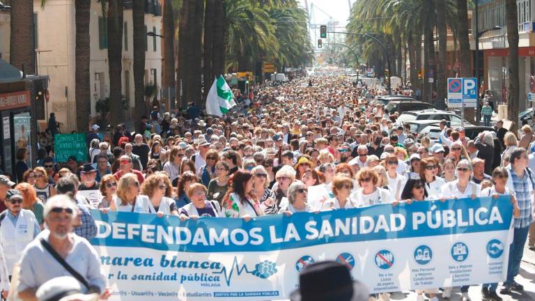 Manifestación contra la “privatización” de la sanidad andaluza en Málaga / Álex Zea / Europa Press.
