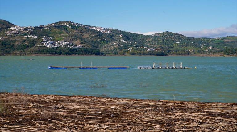 <i>Embalse La Viñuela (Málaga) a 17 de febrero de 2026. / Europa Press. </i>