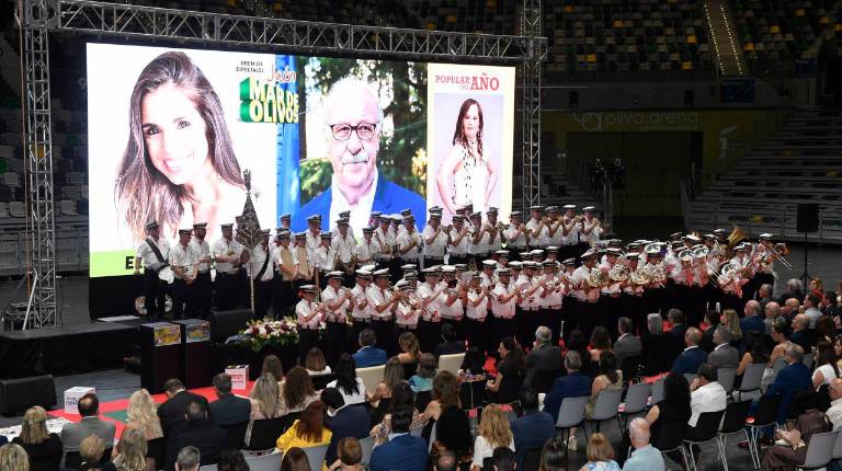 <i>Actuación de la banda “La Estrella” durante la gala Jiennenses del Año 2025. / Agustín Muñoz / Diario JAÉN.</i>