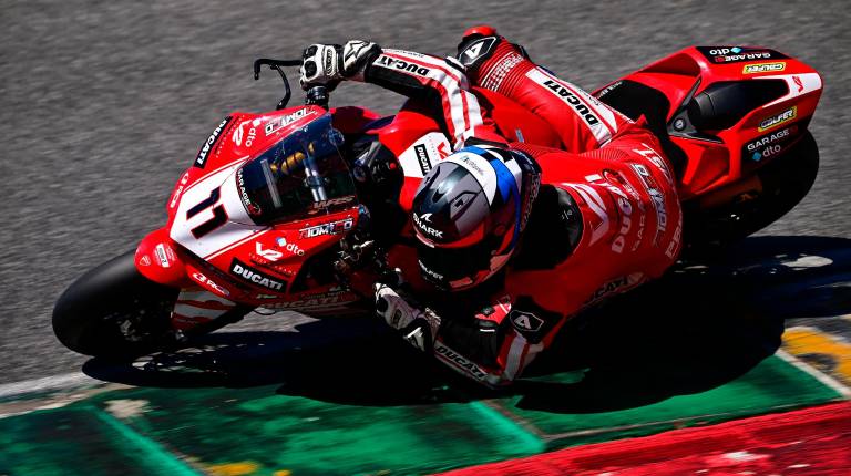 <i>Jesús Torres se mostró firme a la hora de pilotar en el circuito de Misano. / Equipo Jesús Torres.</i>