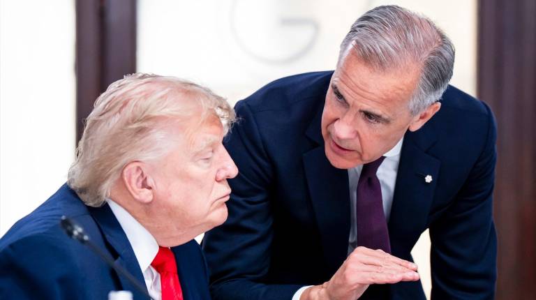 <i>Mark Carney y Donald Trump. Archivo. / Europa Press.</i>