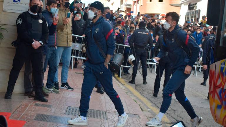 Las imágenes de la llegada del FC Barcelona a Linares