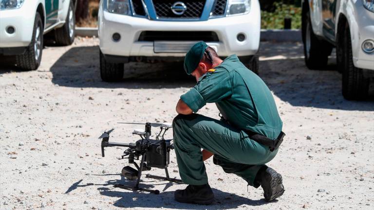 Un helicóptero y drones para evitar robos de aceituna en Jaén